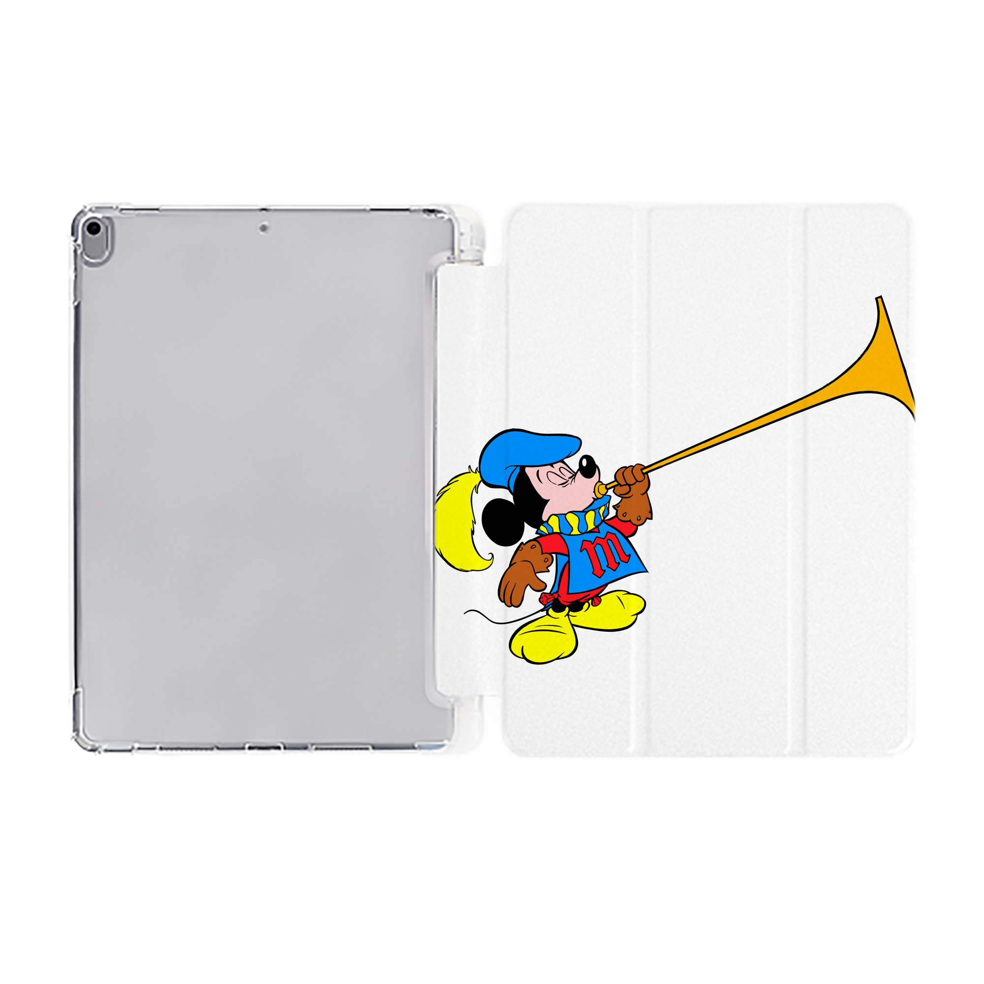 （画像用） ミッキーマウス Mickey Mouse IPad ケース ペン収納付き 三つ折りスタンド PUレザー×シリコン 対応機種9.5/10.5/10.9インチ